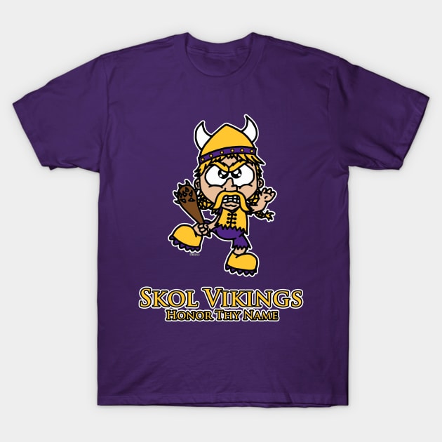 Skol Vikings T-Shirt by BogusPunkin Studios 
